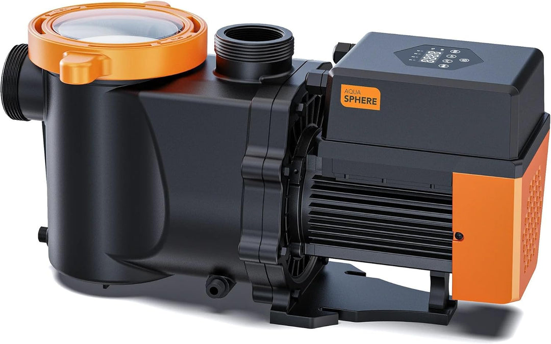 AquaSphere InverGreen Poolpumpe DG18 - Regelbare & Stromsparende Poolpumpe mit LCD-Display - 18 m³/h