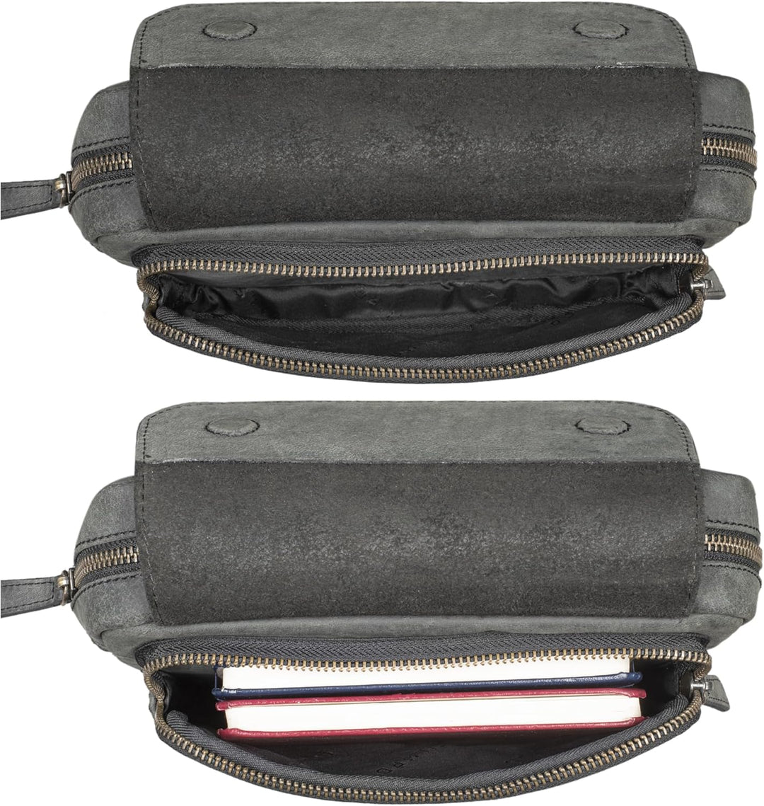 STILORD 'Boston' Gürteltasche Leder Vintage Bauchtasche Männer Frauen Hüfttasche für Kamera Jogging