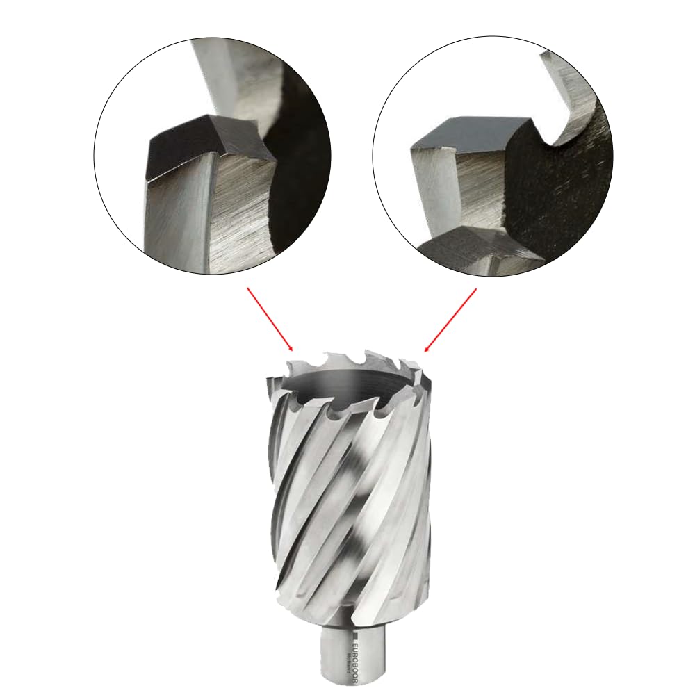 Euroboor HCS.140 HSS Kernbohrer - Bohrtiefe: 30 mm - Aussendurchmesser: 14 mm - Anschluss: Weldon -