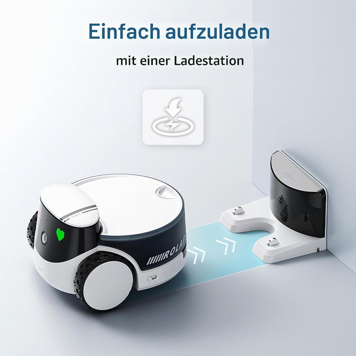 Enabot EBO ROLA PetPal 2.5K Katzenkamera mit Lagerung Modul,WLAN Mobiler Emo Robot mit Nachtsicht,Ka