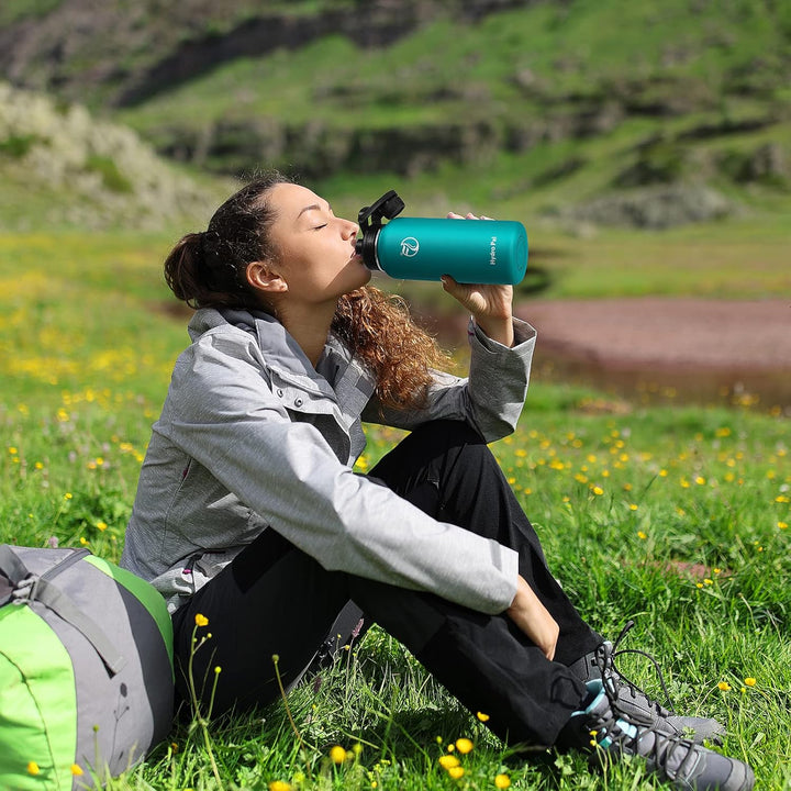 HydroPal Edelstahl Trinkflasche - 750ml, 1L, 1,2L, BPA-Frei, Kohlensäure geeignet, Isolierte Thermos