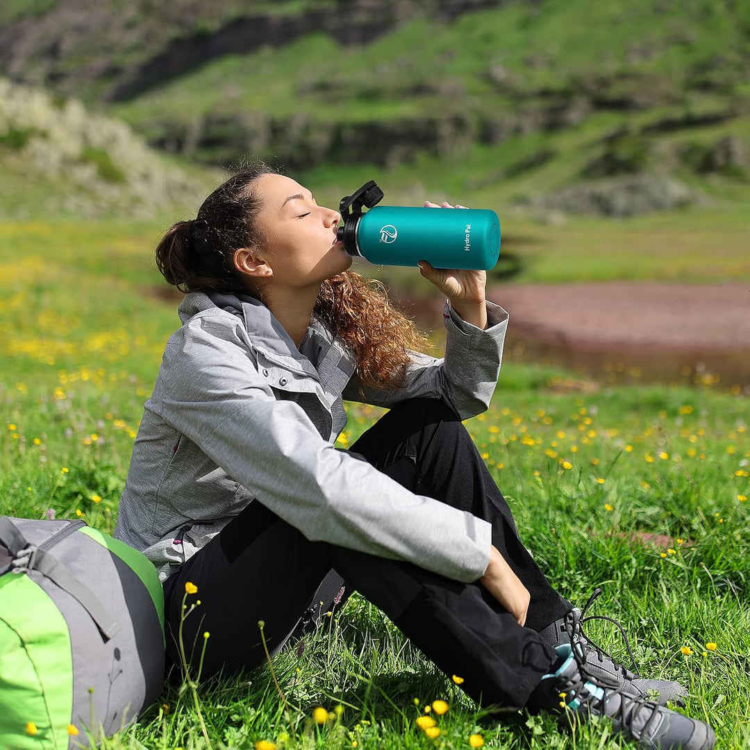 HydroPal Edelstahl Trinkflasche - 750ml, 1L, 1,2L, BPA-Frei, Kohlensäure geeignet, Isolierte Thermos