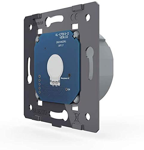 Glas Touch Lichtschalter Funkschalter Steckdosen Wechselschalter uvm in grau (Modul: Kreuzschalter V