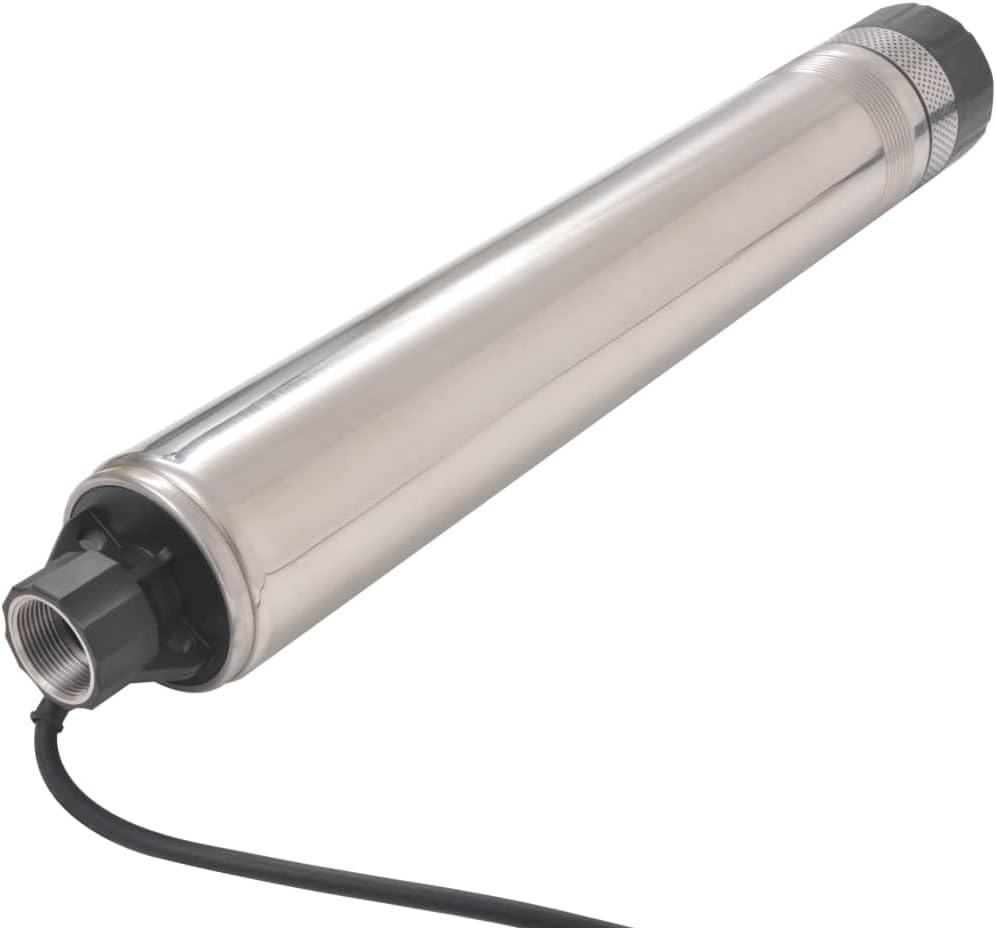 vidaXL Tiefbrunnenpumpe 55 m 1000 W Tauchpumpe Brunnenpumpe Rohrpumpe Pumpe, 55 m