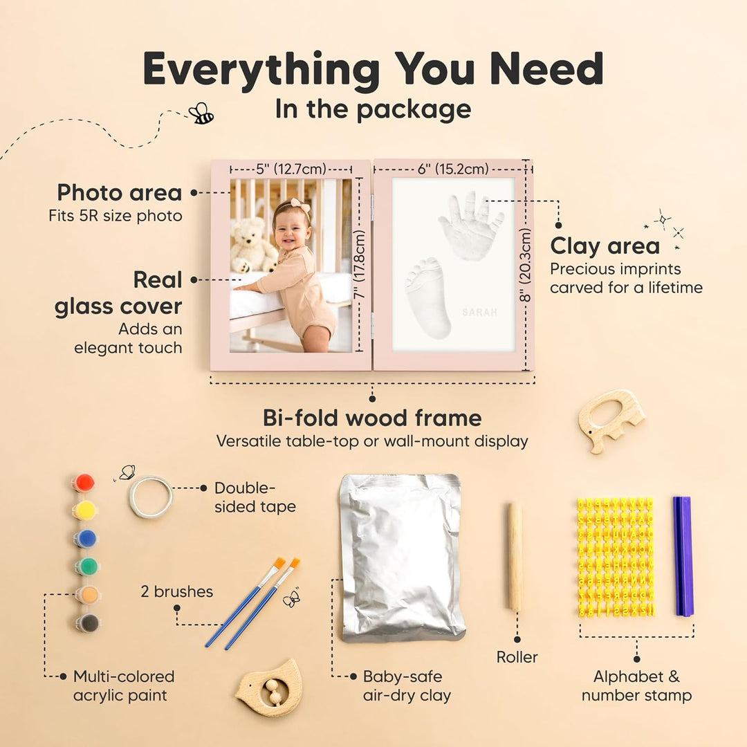 KeaBabies Baby Handabdruck und Fussabdruck Set - Geschenke für Mädchen, Jungen - Personalisierte Fus