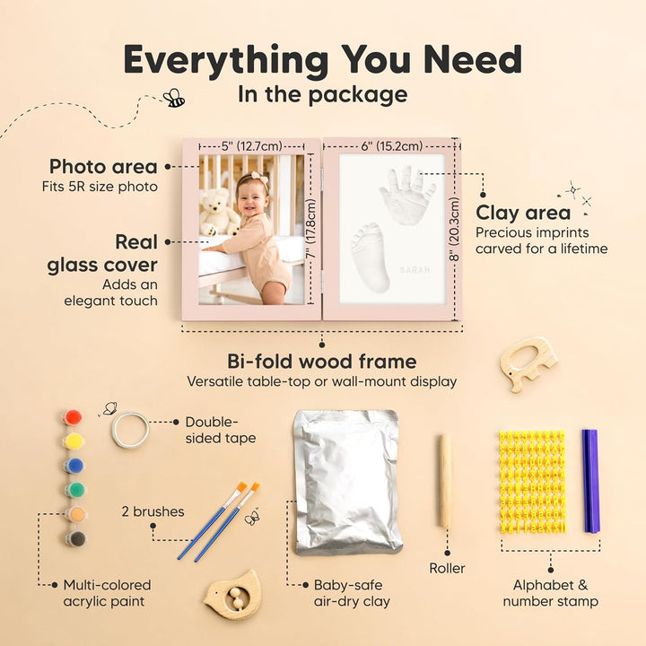 KeaBabies Baby Handabdruck und Fussabdruck Set - Geschenke für Mädchen, Jungen - Personalisierte Fus