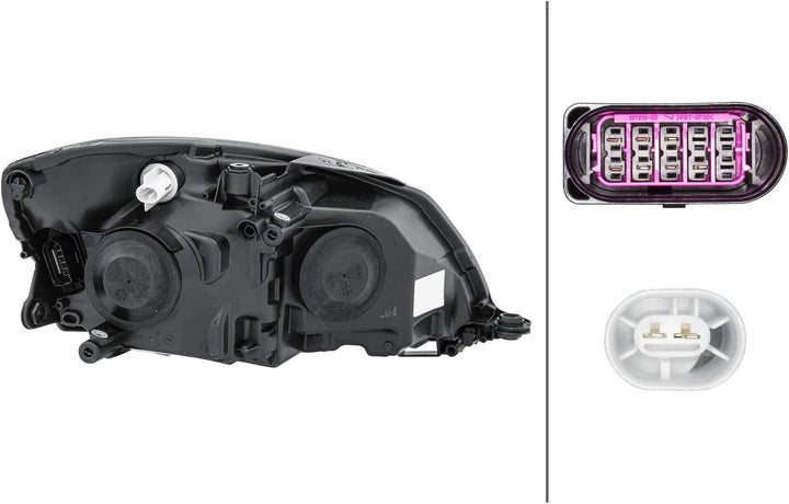 HELLA 1EL 010 417-491 DE/FF/Halogen-Hauptscheinwerfer - links - für u.a. Skoda Fabia II (542) Links