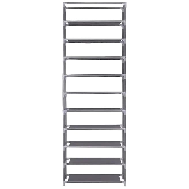 Schuhregal, Schuhschrank Schmal, Garderobe mit Schuhschrank, Stoffschrank Regal mit 9 Einlegeböden,