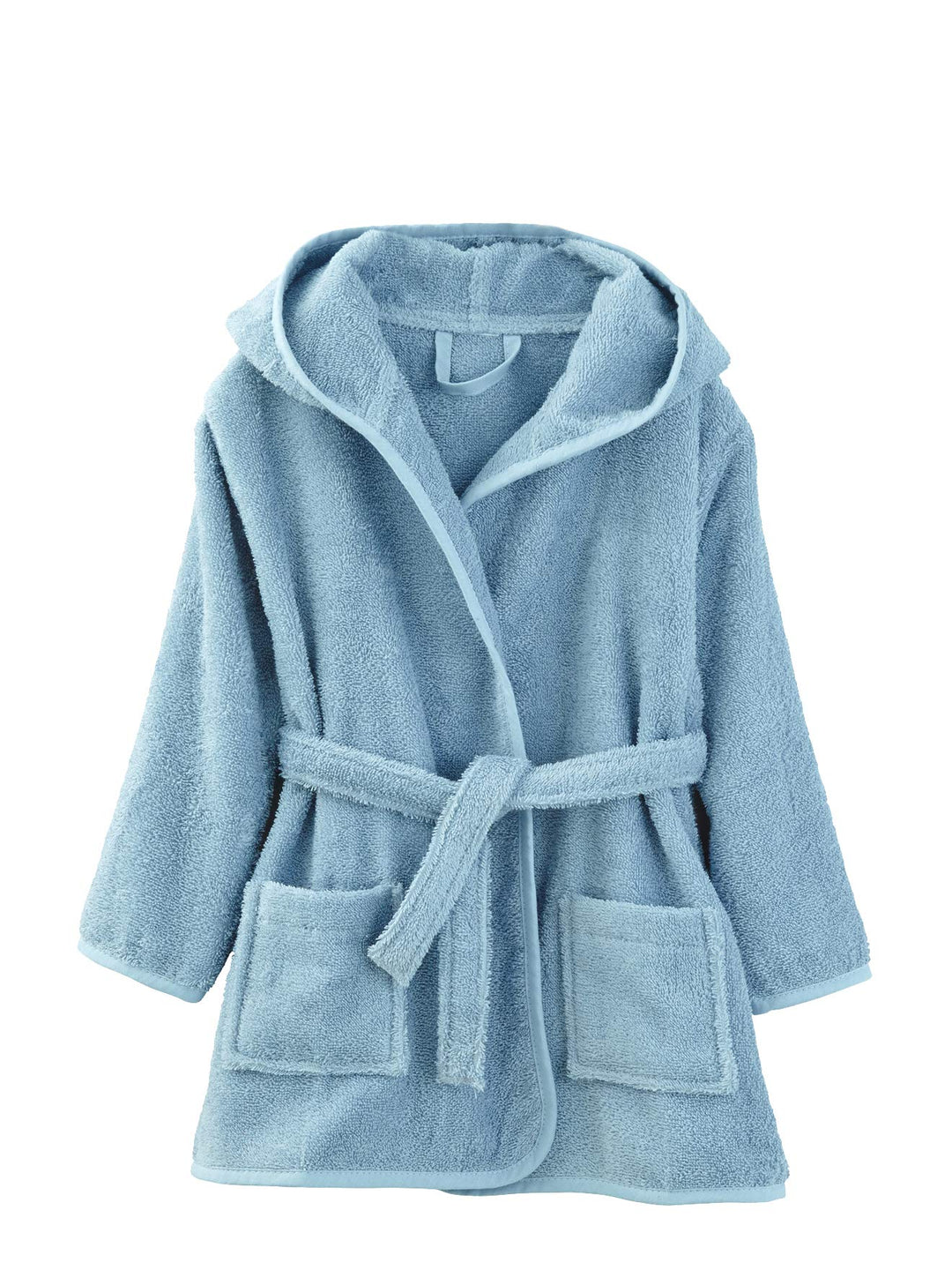 Vertbaudet Kinder Bademantel mit Kapuze 140 Graublau, 140 Graublau