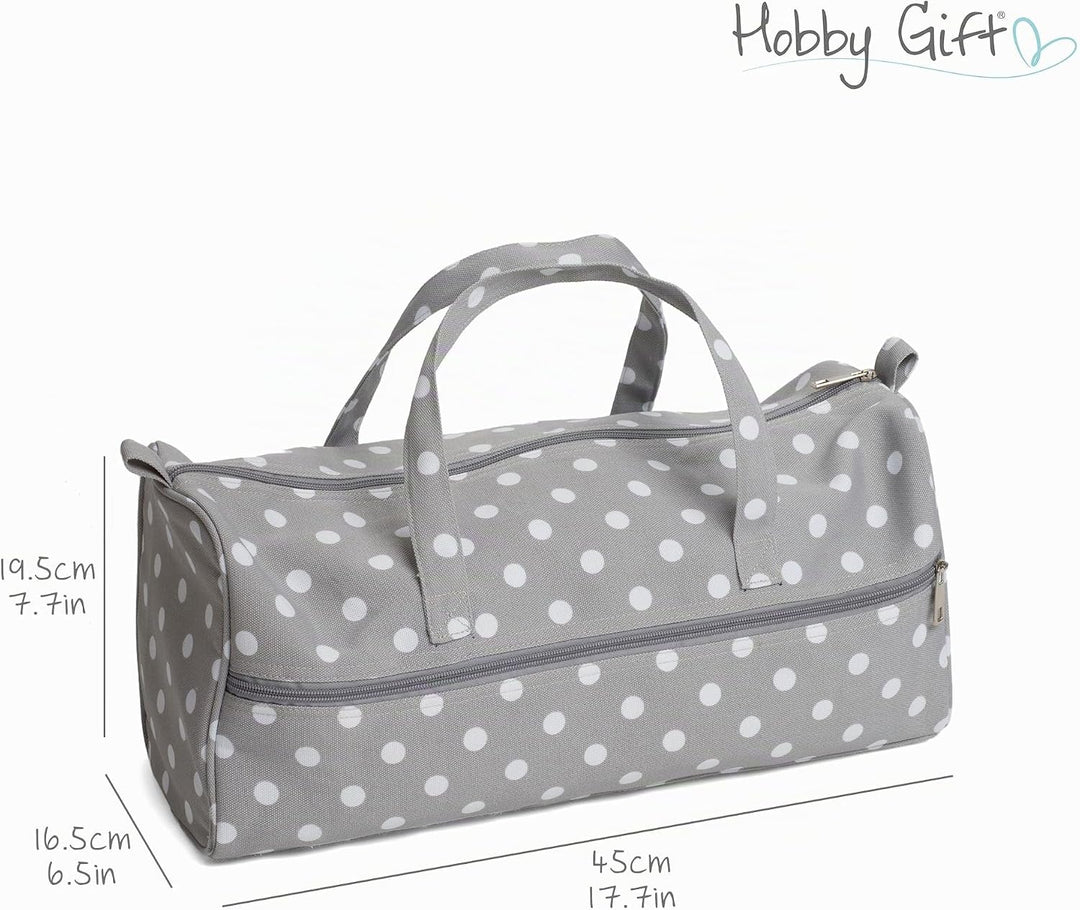 Hobby Gift Sewing Machine Bag Stricktasche, Baumwollmischung, Grau, 16 x 43 x 19cm Grauer Fleck, Gra