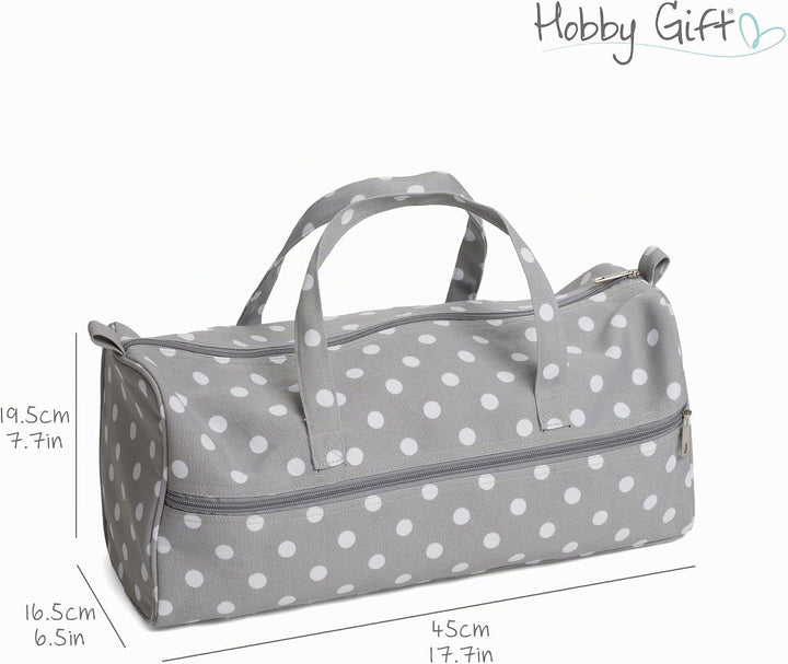Hobby Gift Sewing Machine Bag Stricktasche, Baumwollmischung, Grau, 16 x 43 x 19cm Grauer Fleck, Gra