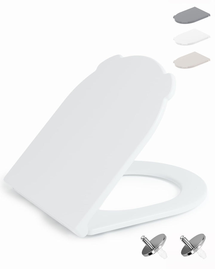 HySail Toilettendeckel mit Absenkautomatik, Benutzerfreundlichem Hygienischem Griff, Schnellverschlu