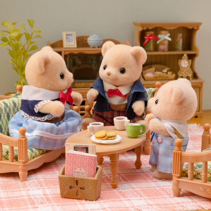 Sylvanian Families - 5851 Biscuit Bären Familie, Spielset mit Tierfigur, Tierfiguren, Bären, Waldtie