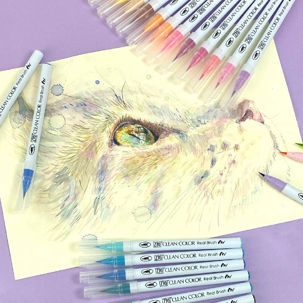 Kuretake Zig Clean Color Real Brush (36 Colors) 36 Stück (1er Pack), 36 Stück (1er Pack)