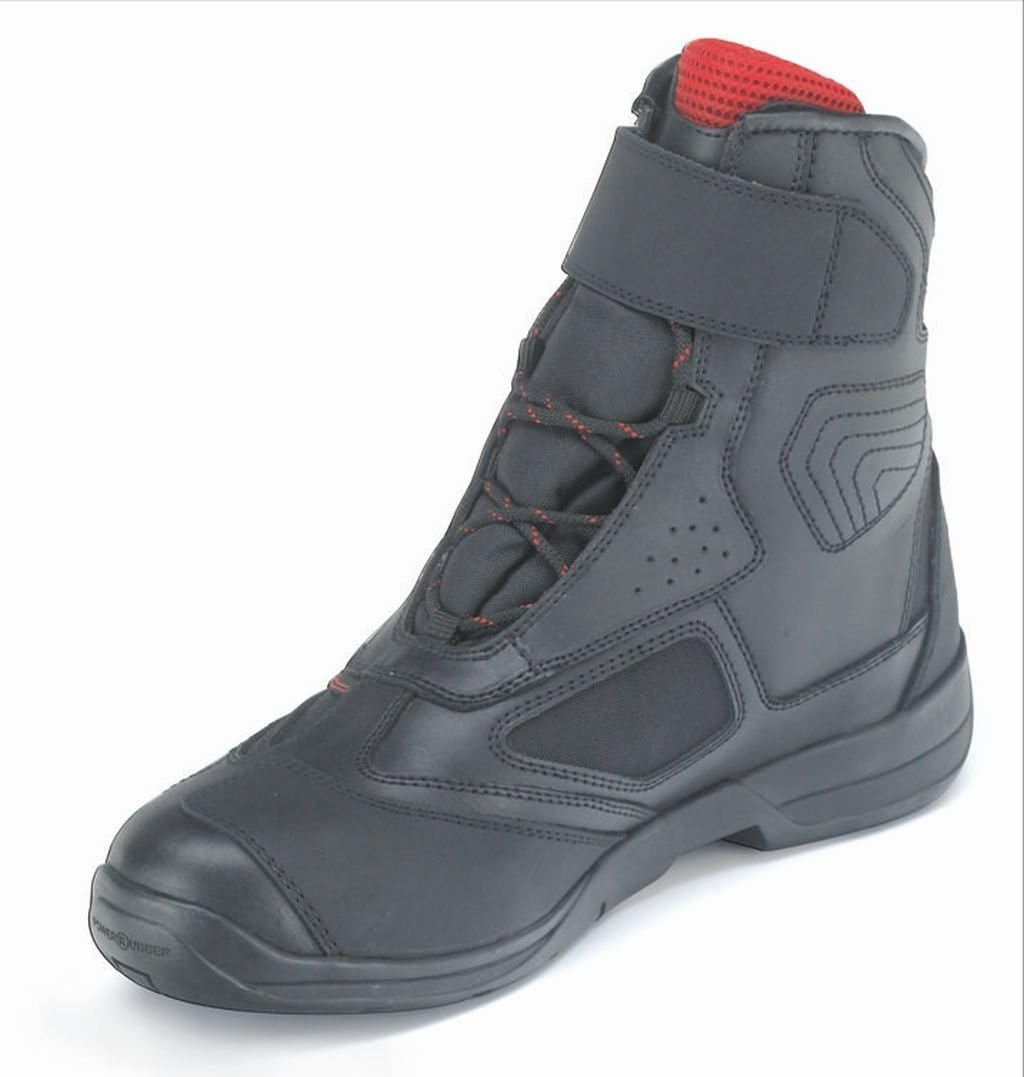 Bangla Sportlicher Motorrad Schnürstiefel Kochmann RUNNER Biker Stiefel 19 cm hoch Schwarz 45 45/47