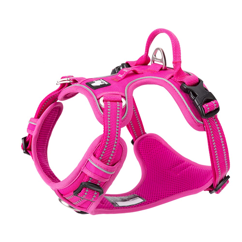 TRUE LOVE Hundegeschirr, kein Ziehen, verstellbar, reflektierend, weiches Nylon, für kleine und gros