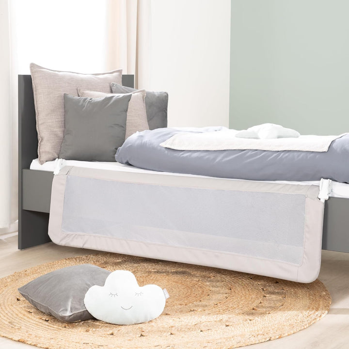roba Bettschutzgitter Klipp-Klapp 135 cm - Rausfallschutz klappbar für Babys & Kinder - Schutzgitter