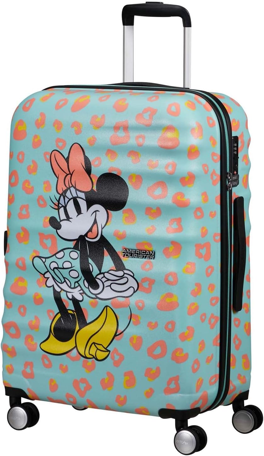American Tourister Wavebreaker Disney FL - Spinner M, Koffer, 67 cm, 64 L, Mehrfarbig (Minnie Pastel