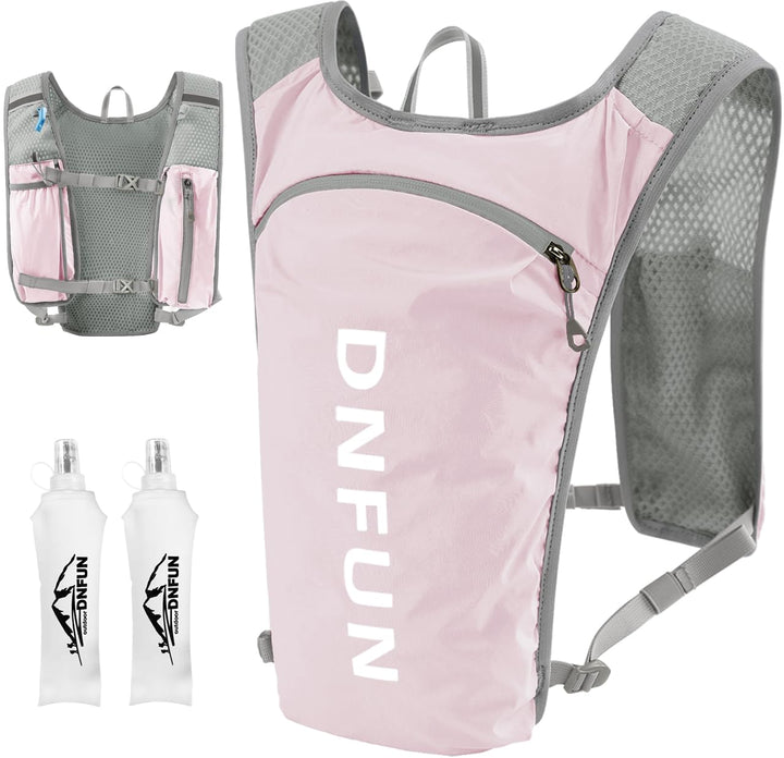 DNFUN Laufweste Damen Herren,verstellbare Trinkweste mit 1.5L Trinkflasche,5L Running Vest Trinkruck