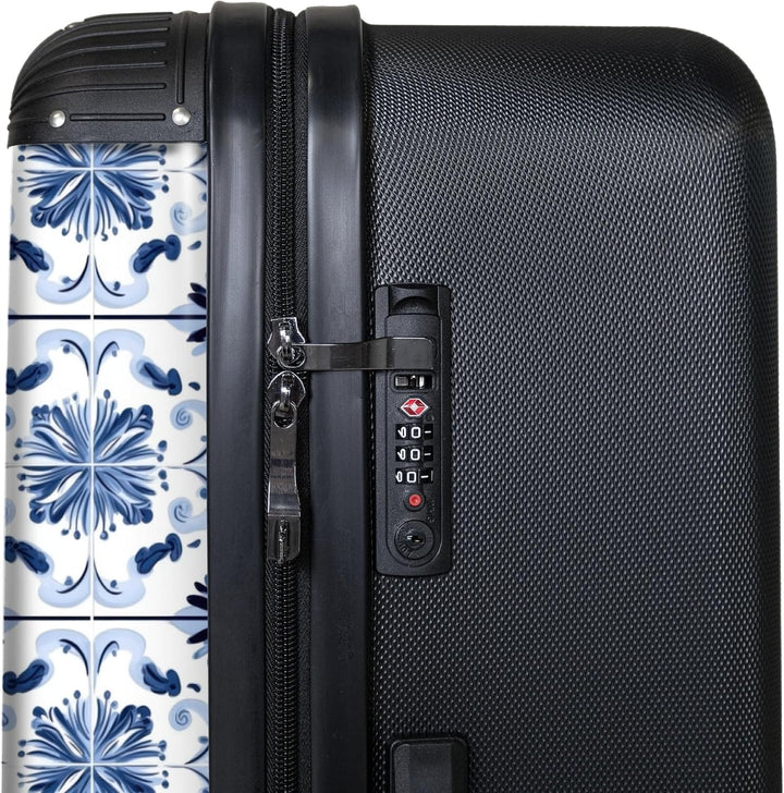 NoBoringSuitcases.com® Koffer XL Gross 77x51.5x28 cm Reisekoffer mit 4 Rollen Leicht Trolley Hartsch