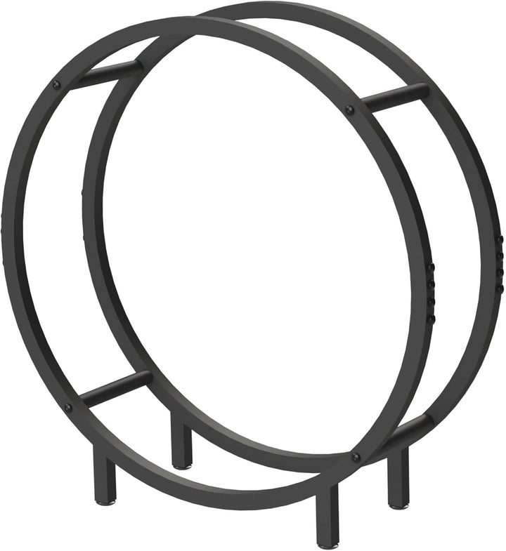 DanDiBo Kaminholzregal Innen Metall Schwarz Stehend Rund 60 cm Kaminholzständer 96468 Kaminholzhalte