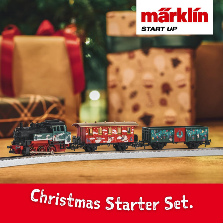 Märklin Start up 29124 - Startpackung Weihnachten mit Dampflok, Personenwagen und Güterwagen in weih