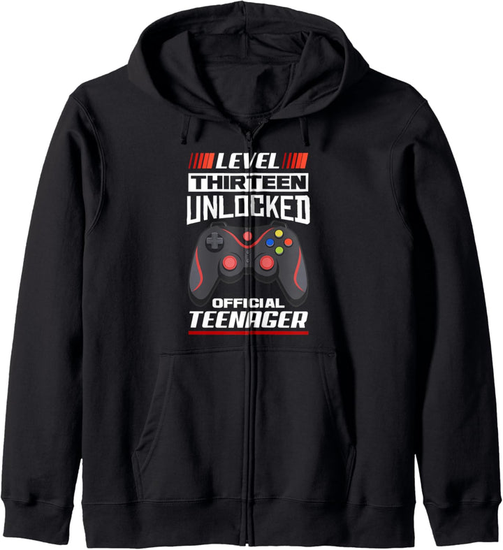 13. Geburtstag Jungen Retro Zocker Gamer Geburtstags Kapuzenjacke