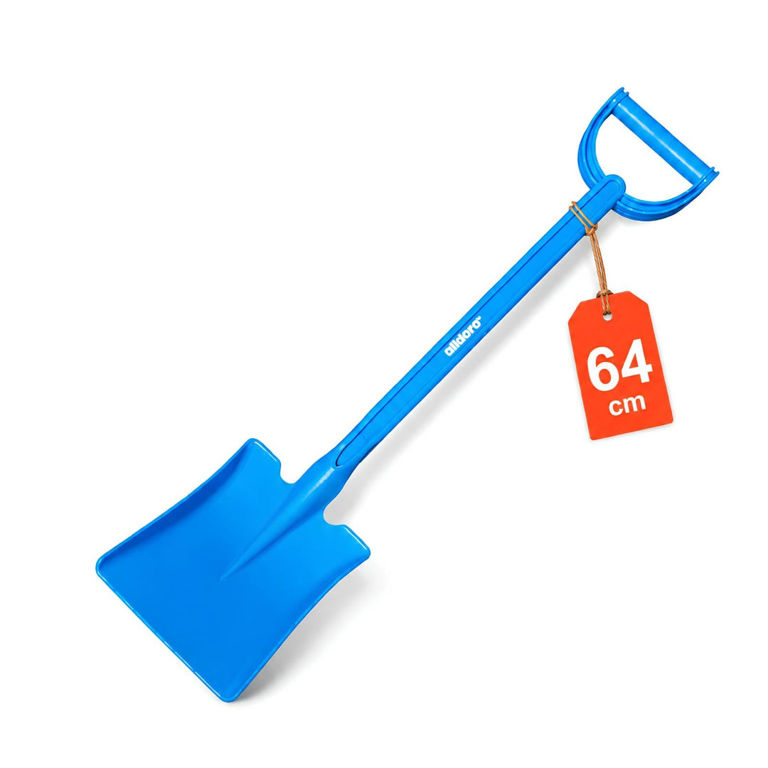alldoro 60156 XXL-Kinderschaufel eckig, 64 cm, robuste Sandschaufel aus Kunststoff für Kinder ab 18