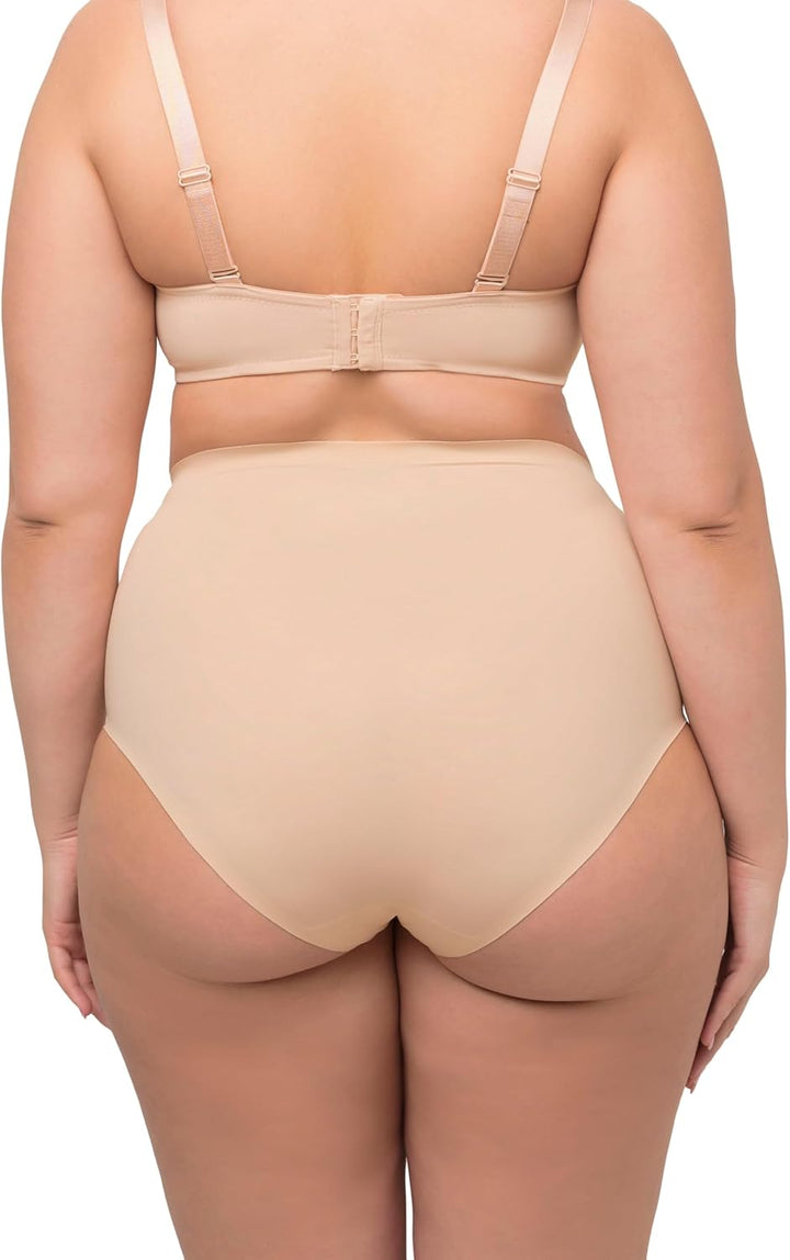 Ulla Popken Damen Miederhose, Bodyforming-Einsatz, High Waist, Shapewear Unterwäsche 62-64 Champagne