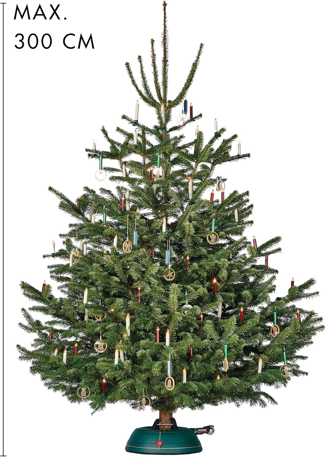 KRINNER Weihnachtsbaum Christbaumständer PREMIUM XL grün inkl. Fusspedal- und Einseiltechnik Sicherh