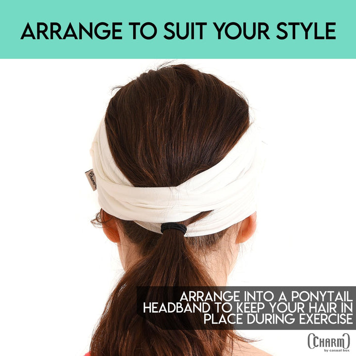 Dünnes Lauf Stirnband Sport Haarband Herren, Bandana Damen Sommer Japanische Mode Lang, Loop Tuch Zu
