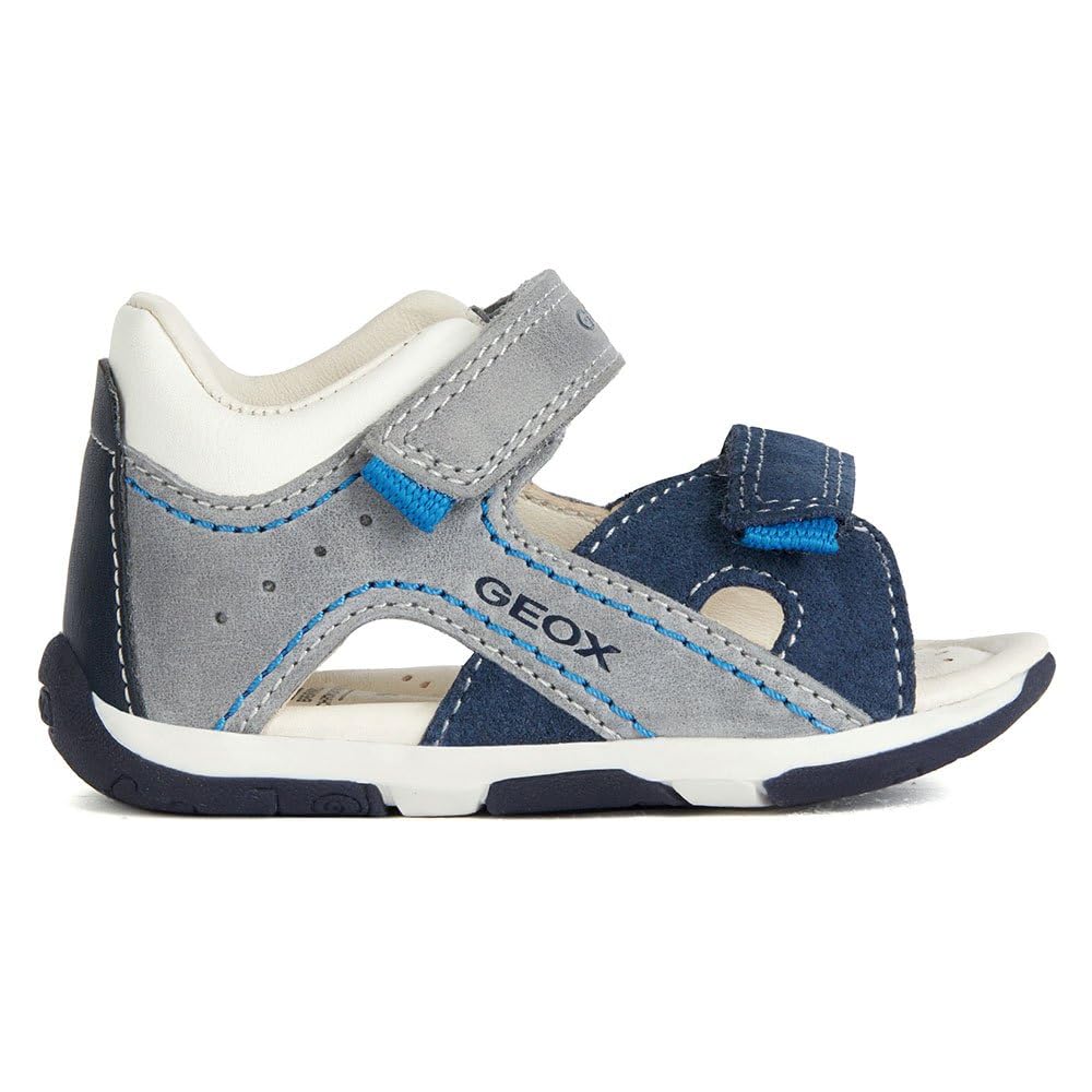 Geox Jungen B Tapuz Boy Sandal 18 EU Grey Navy, 18 EU Grey Navy
