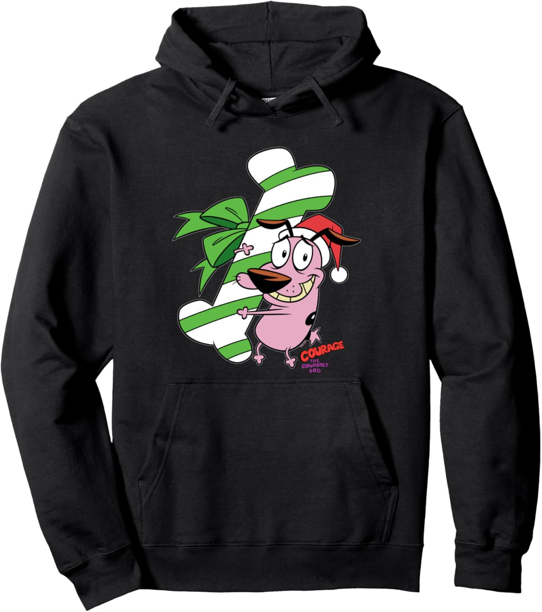 Weihnachten Cartoon Network Courage The Cowardly Dog Christmas Bone Pullover Hoodie