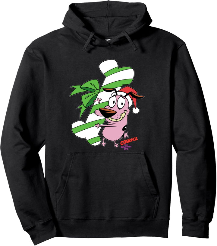 Weihnachten Cartoon Network Courage The Cowardly Dog Christmas Bone Pullover Hoodie