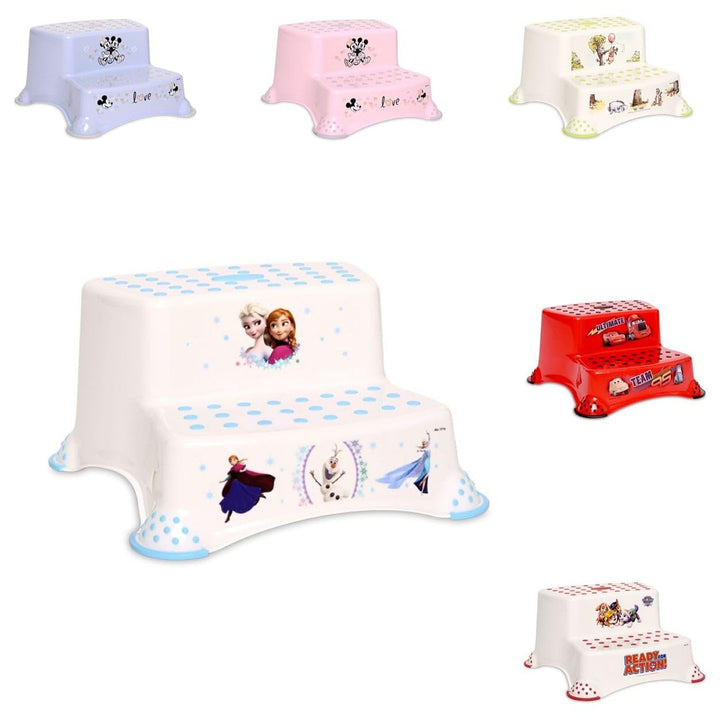 Lorelli Kinder Badhocker, zweistufig, Tritthocker, Gummi-Noppen, rutschfest, Farbe:weiss, Weiss