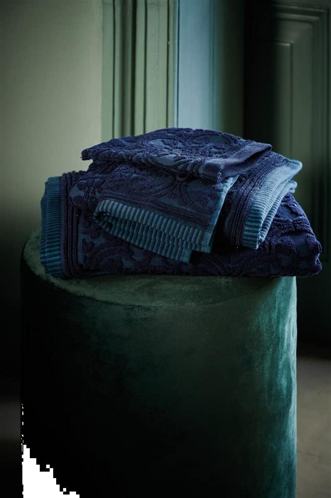 PIP Studio Studio Gästetuch-Set Tile de 3X Farbe Dunkelblau, Grösse 30x50 x 3, 3x 30x50cm