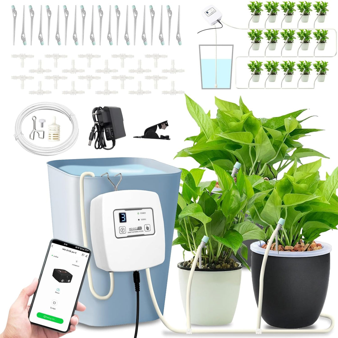 WIFI Automatisches Bewässerungssystem, Tropfbewässerungsset Gesteuert über APP, Automatisches Bewäss