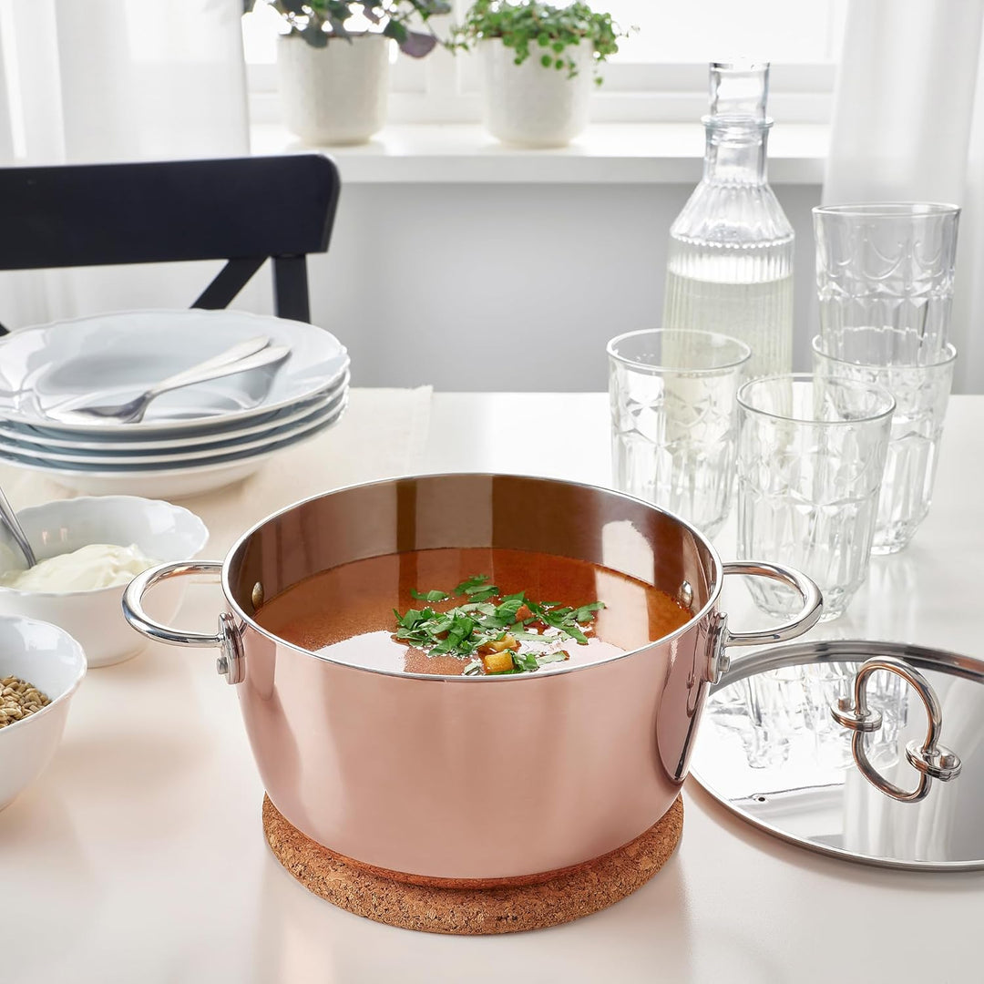 IKEA FINMAT Topf mit Deckel, 3 l, Kupfer/Edelstahl