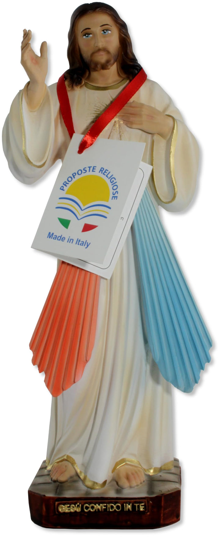 Proposte Religiose Misericordiöse Jesus-Statue, Höhe 30 cm, handbemalt.