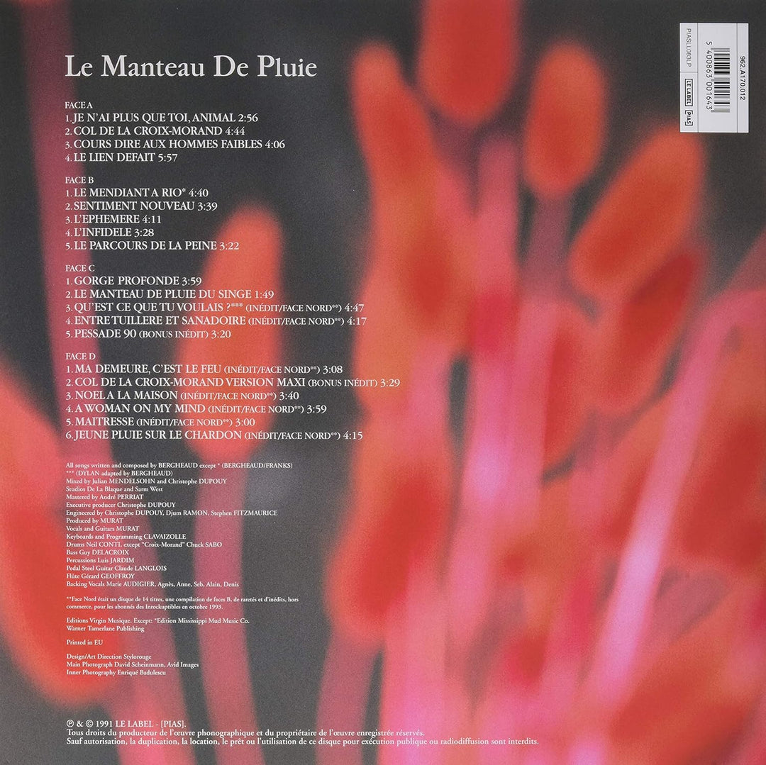 Le Manteau de Pluie, Vinyl