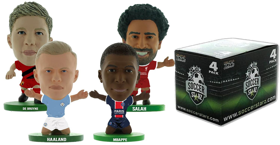 SoccerStarz NEWSS4PK Mini-Fussball-Figur, 4 Stück, S