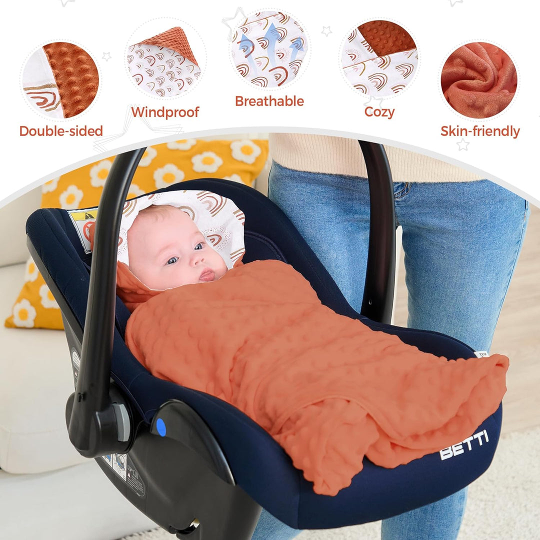 Miracle Baby Einschlagdecke Babyschale Sommer Baumwolle Reversible Decke Universal Kuscheldecke 90x9