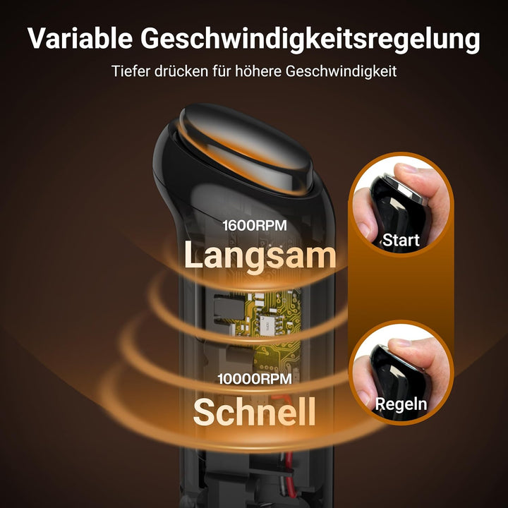 Typhur InstaWhisk Milchaufschäumer elektrisch, Milchschäumer Stab mit variabler Geschwindigkeit, USB