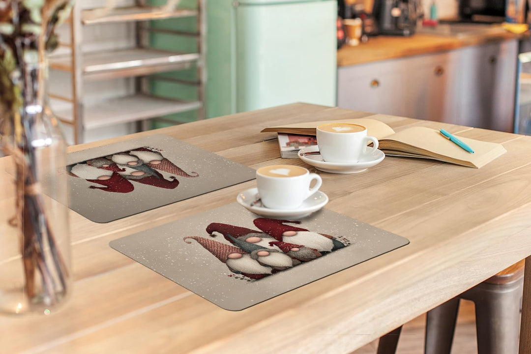 KitchenYeah© Platzsets Abwaschbar 6-Teilig 45x30 cm Tischsets Platzdeckchen rutschfeste Platzset Unt