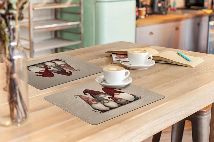 KitchenYeah© Platzsets Abwaschbar 6-Teilig 45x30 cm Tischsets Platzdeckchen rutschfeste Platzset Unt