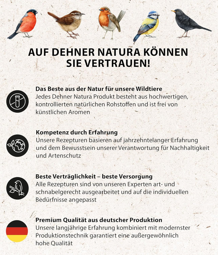Dehner Natura Wildvogelfutter-Tafeln mit Erdnüssen, 12 x 300 g (3.6 kg) mit Erdnüssen 300 g (12er Pa