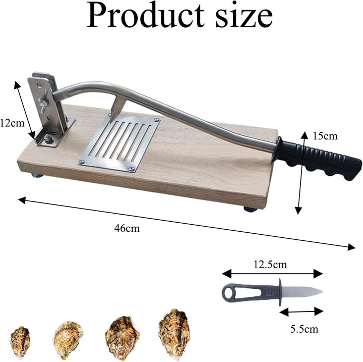 Austernöffner Holz,Stainless Steel Austernmesser,Comercial Austern-Öffner-Kit,für Restaurant und Häu