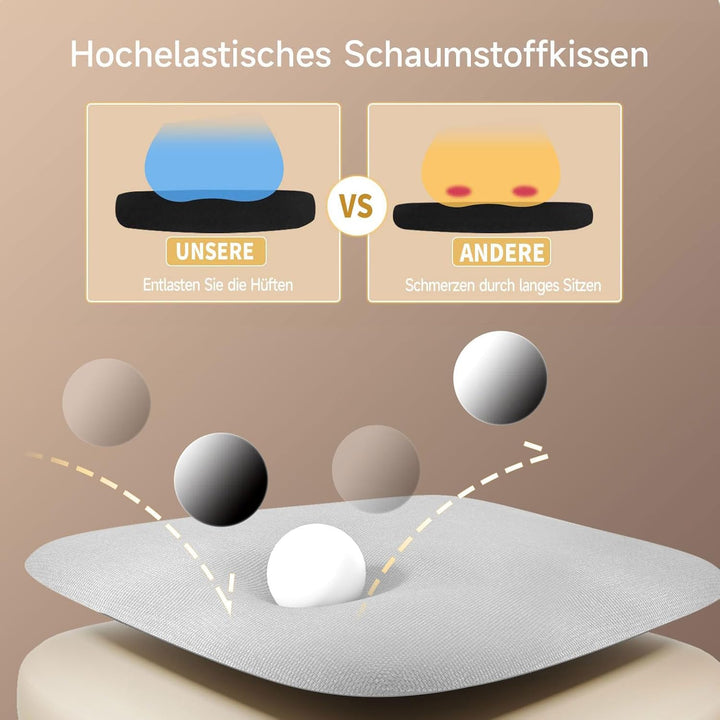 naspaluro Bürostuhl mit Hochklappbare Armlehnen, Schreibtischstuhl Ergonomisch, Drehstuhl mit Netzbe