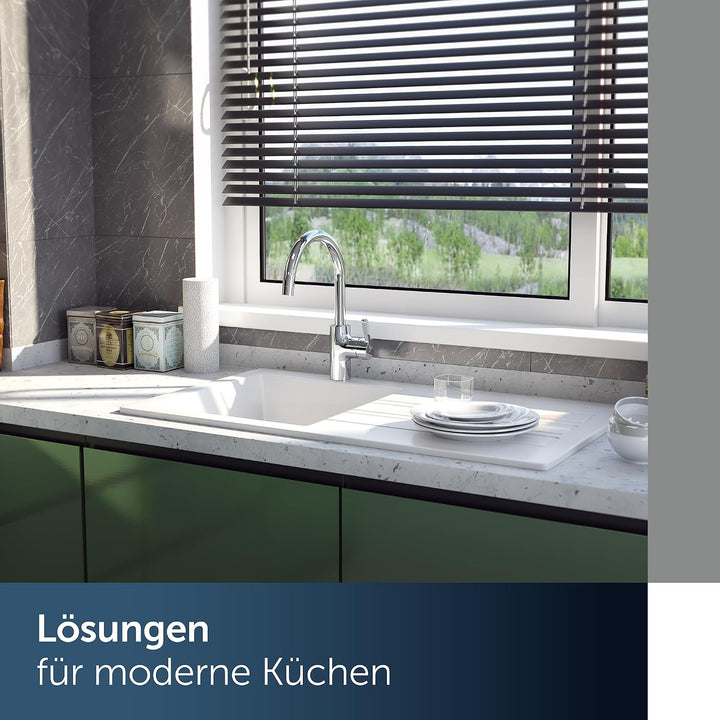 Ideal Standard Alero Küchenarmatur, Hochdruck, Auslaufhöhe 211 mm – Chrom C-Auslauf, C-Auslauf