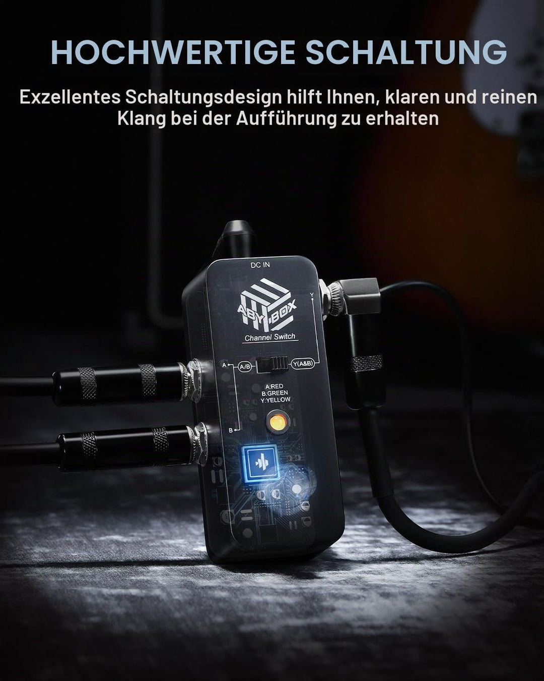 Donner ABY Box Line Selector AB Schalter Mini-Gitarren-Effektpedal True Bypass Schwarz：ABY pedal, Sc